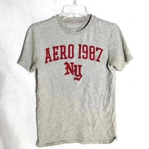 Aeropostale Aero 1987 NY Grey with red letters sz XS